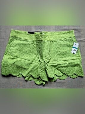 crown & ivy Bright Lime Green Textured Shorts